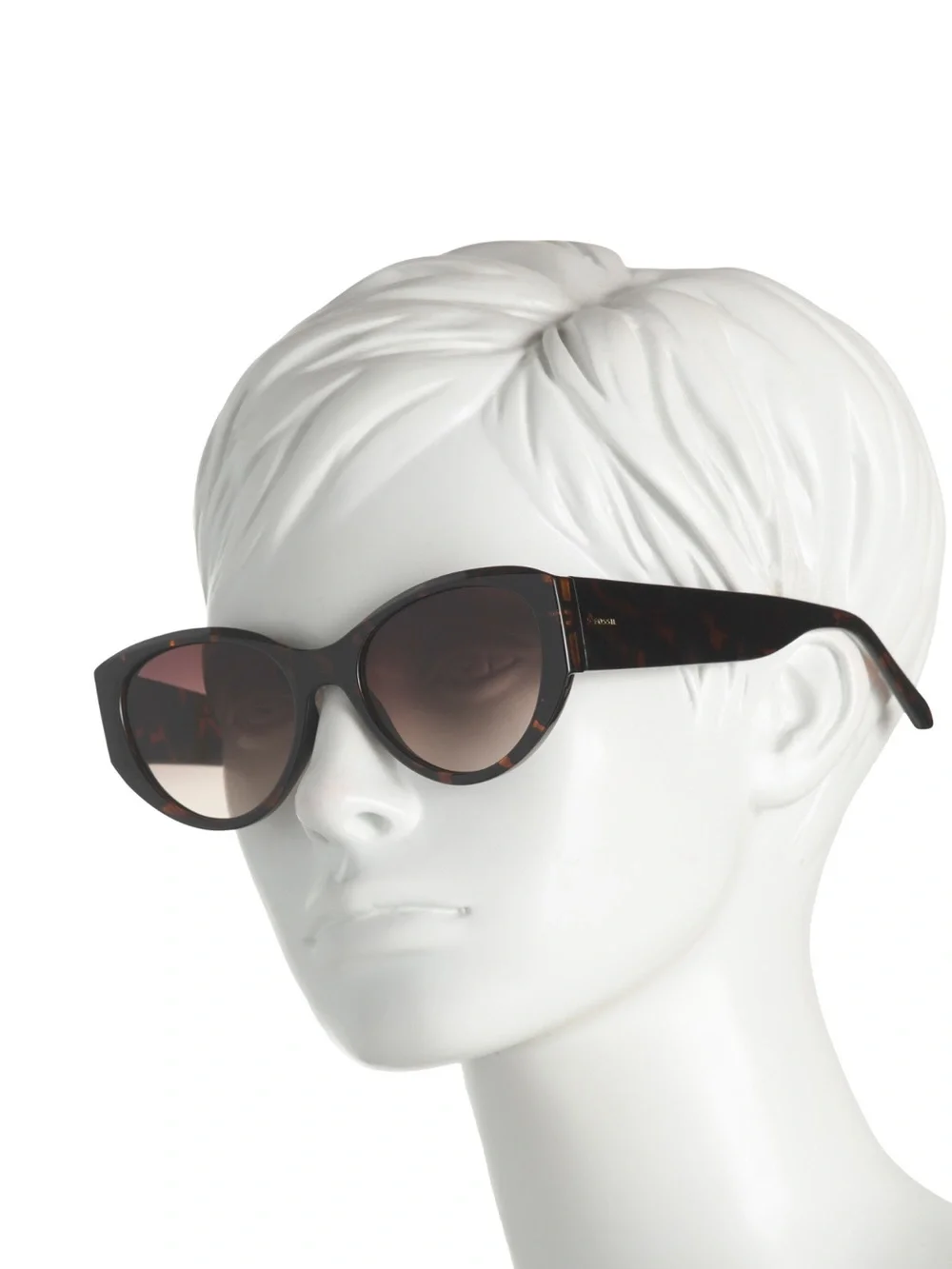 Fossil Women's Tortoiseshell 54mm Cat Eye Sunglasses with Brown Gradient Lenses
